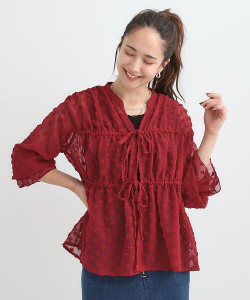 SHOO・LA・RUE / シューラルー シャツ・ブラウス | 華やかにさをプラスする シアードビー シャーリングブラウス | 詳細18