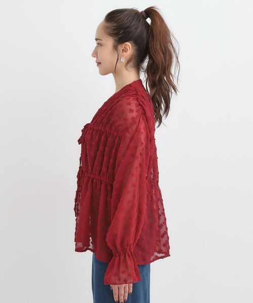 SHOO・LA・RUE / シューラルー シャツ・ブラウス | 華やかにさをプラスする シアードビー シャーリングブラウス | 詳細23