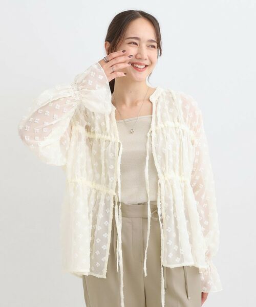SHOO・LA・RUE / シューラルー シャツ・ブラウス | 華やかにさをプラスする シアードビー シャーリングブラウス | 詳細5