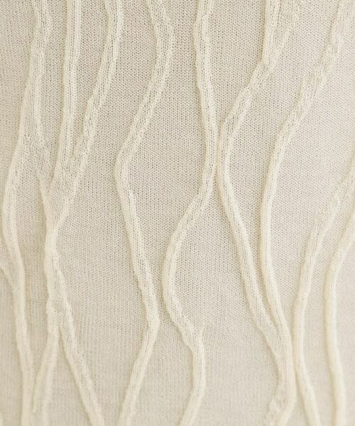 SHOO・LA・RUE / シューラルー ニット・セーター | 【S-LL/洗える】曲線的な柄がきれい見え シアーニット | 詳細12