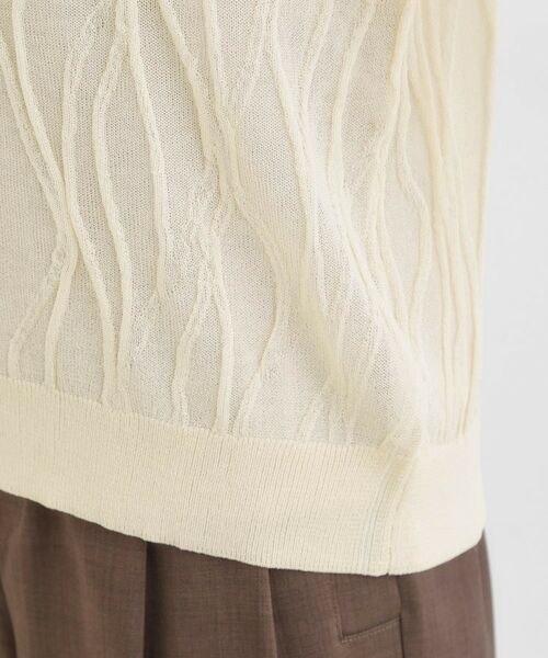 SHOO・LA・RUE / シューラルー ニット・セーター | 【S-LL/洗える】曲線的な柄がきれい見え シアーニット | 詳細19
