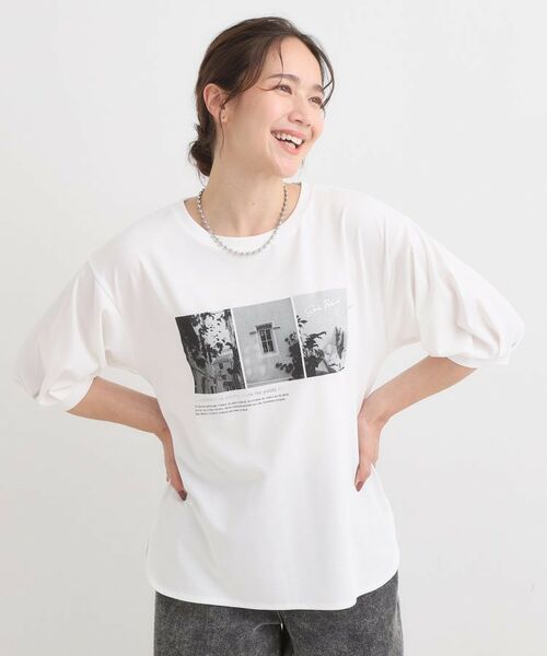 SHOO・LA・RUE / シューラルー Tシャツ | 【S-LL/ひんやり】大人の5分袖 プリントTシャツ | 詳細1