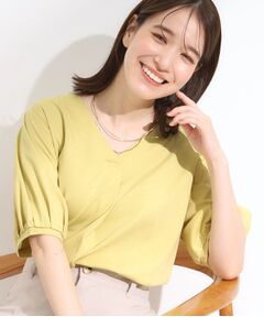 SHOO・LA・RUE / シューラルー カットソー | 【S-LL/ひんやり/UV】女性らしい印象に スキッパートップス