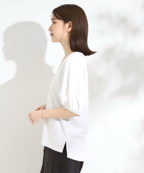 SHOO・LA・RUE / シューラルー カットソー | 【S-LL/ひんやり/UV】女性らしい印象に スキッパートップス | 詳細2