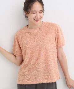 SHOO・LA・RUE / シューラルー カットソー | 【S-LL】大人も着やすい愛らしさ リボンヤーン半袖トップス