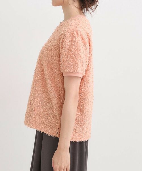 SHOO・LA・RUE / シューラルー カットソー | 【S-LL】大人も着やすい愛らしさ リボンヤーン半袖トップス | 詳細10