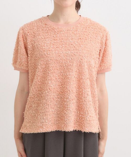 SHOO・LA・RUE / シューラルー カットソー | 【S-LL】大人も着やすい愛らしさ リボンヤーン半袖トップス | 詳細9