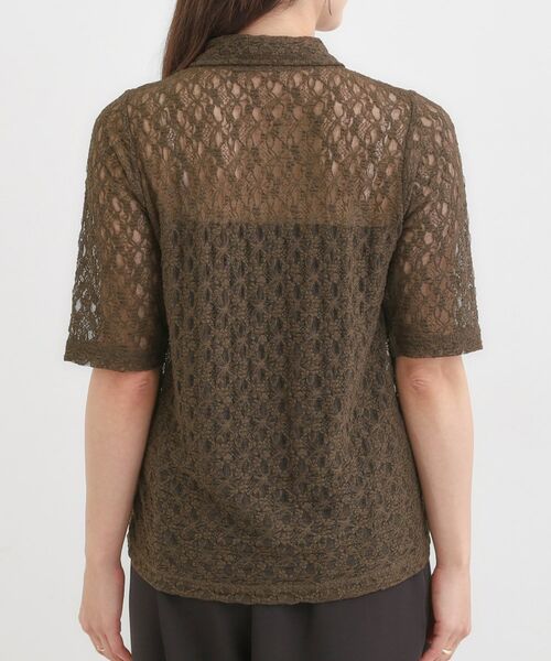 SHOO・LA・RUE / シューラルー カットソー | 【S-LL/5分袖】大人の抜け感 襟付きレーストップス | 詳細11