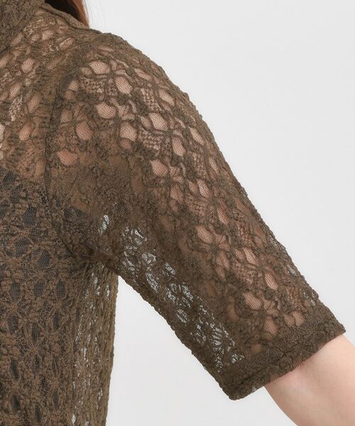 SHOO・LA・RUE / シューラルー カットソー | 【S-LL/5分袖】大人の抜け感 襟付きレーストップス | 詳細13