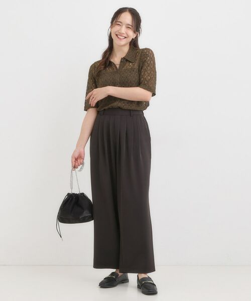 SHOO・LA・RUE / シューラルー カットソー | 【S-LL/5分袖】大人の抜け感 襟付きレーストップス | 詳細7