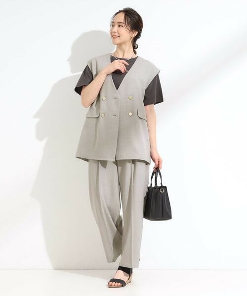 SHOO・LA・RUE / シューラルー ベスト | 【S-LL/セットアップ可/洗濯後しわになりにくい】ダブルベスト | 詳細3