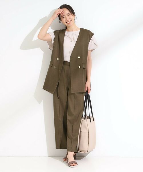 SHOO・LA・RUE / シューラルー ベスト | 【S-LL/セットアップ可/洗濯後しわになりにくい】ダブルベスト | 詳細7