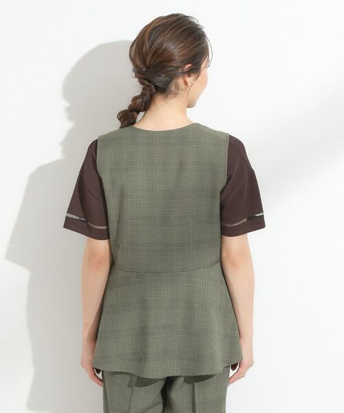 SHOO・LA・RUE / シューラルー ベスト | 【S-LL/セットアップ可/洗濯後しわになりにくい】ペプラムジレ | 詳細17