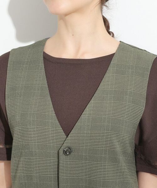 SHOO・LA・RUE / シューラルー ベスト | 【S-LL/セットアップ可/洗濯後しわになりにくい】ペプラムジレ | 詳細18