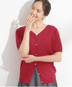 SHOO・LA・RUE / シューラルー カーディガン・ボレロ | 【洗える/S-LL/前後2WAY】きれい見え 刺繍ニットカーディガン