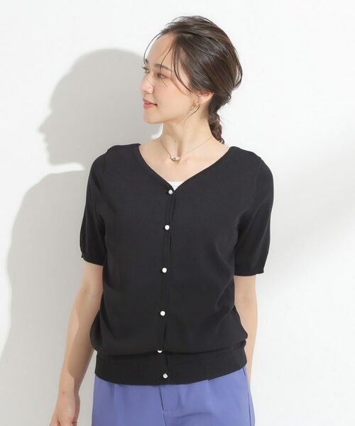 SHOO・LA・RUE / シューラルー カーディガン・ボレロ | 【洗える/S-LL/前後2WAY】きれい見え 刺繍ニットカーディガン | 詳細1