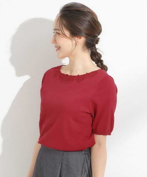 SHOO・LA・RUE / シューラルー カーディガン・ボレロ | 【洗える/S-LL/前後2WAY】きれい見え 刺繍ニットカーディガン | 詳細18