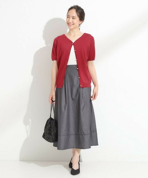 SHOO・LA・RUE / シューラルー カーディガン・ボレロ | 【洗える/S-LL/前後2WAY】きれい見え 刺繍ニットカーディガン | 詳細19