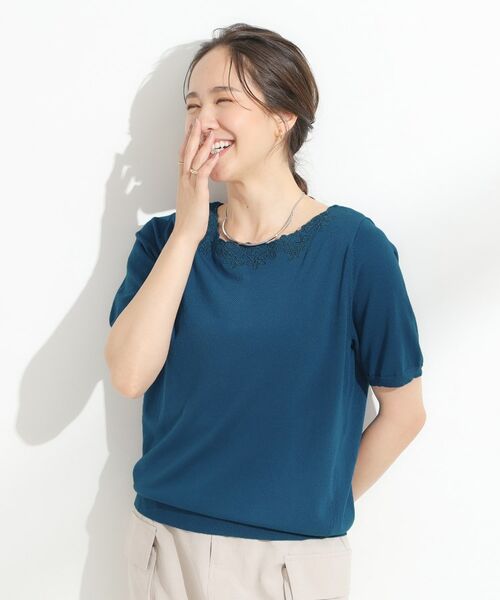 SHOO・LA・RUE / シューラルー カーディガン・ボレロ | 【洗える/S-LL/前後2WAY】きれい見え 刺繍ニットカーディガン | 詳細24