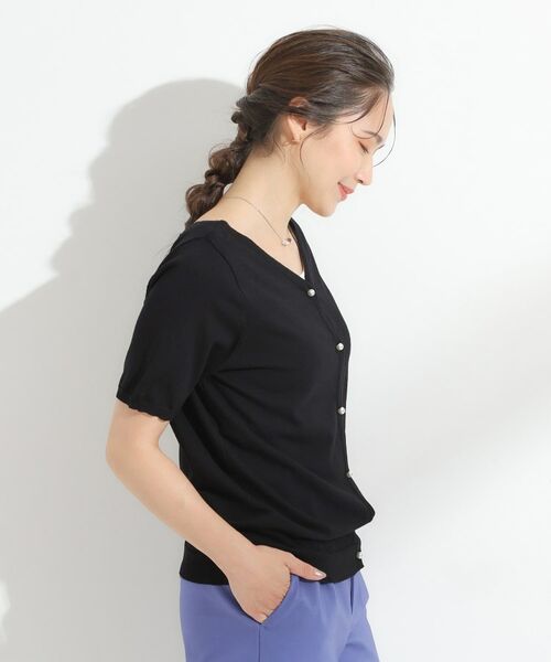 SHOO・LA・RUE / シューラルー カーディガン・ボレロ | 【洗える/S-LL/前後2WAY】きれい見え 刺繍ニットカーディガン | 詳細3