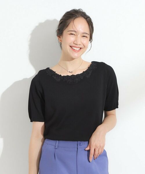 SHOO・LA・RUE / シューラルー カーディガン・ボレロ | 【洗える/S-LL/前後2WAY】きれい見え 刺繍ニットカーディガン | 詳細4