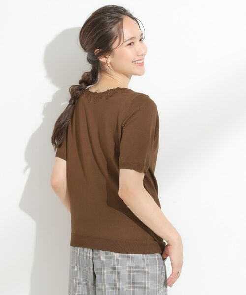 SHOO・LA・RUE / シューラルー カーディガン・ボレロ | 【洗える/S-LL/前後2WAY】きれい見え 刺繍ニットカーディガン | 詳細9