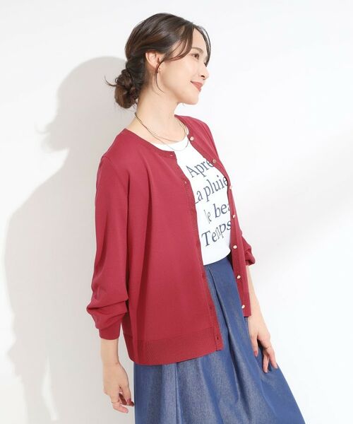 SHOO・LA・RUE / シューラルー カーディガン・ボレロ | 【洗える/S-LL】上品なラメ使い クルーネック ニットカーディガン | 詳細14