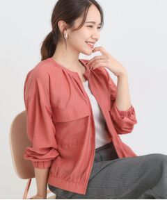 SHOO・LA・RUE / シューラルー レザーブルゾン・ジャケット | 【S-LL】寒暖差のある時期に 大人上品なシアーブルゾン