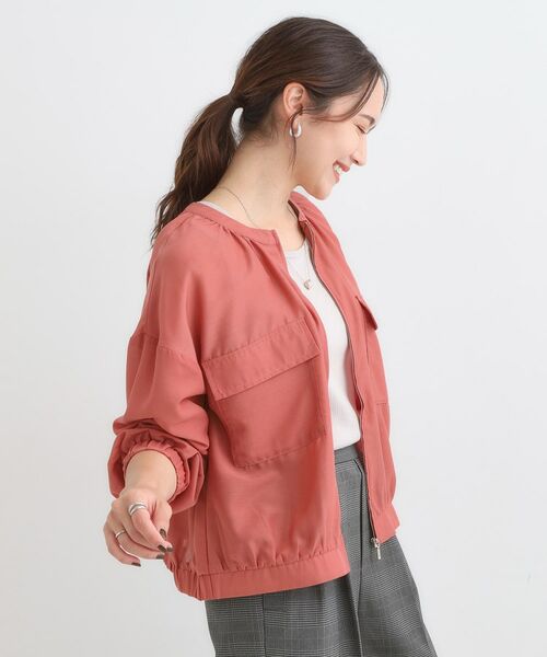 SHOO・LA・RUE / シューラルー レザーブルゾン・ジャケット | 【S-LL】寒暖差のある時期に 大人上品なシアーブルゾン | 詳細10