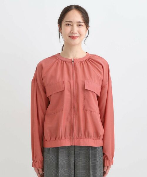 SHOO・LA・RUE / シューラルー レザーブルゾン・ジャケット | 【S-LL】寒暖差のある時期に 大人上品なシアーブルゾン | 詳細13