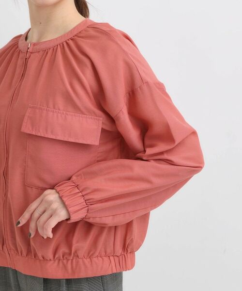 SHOO・LA・RUE / シューラルー レザーブルゾン・ジャケット | 【S-LL】寒暖差のある時期に 大人上品なシアーブルゾン | 詳細17