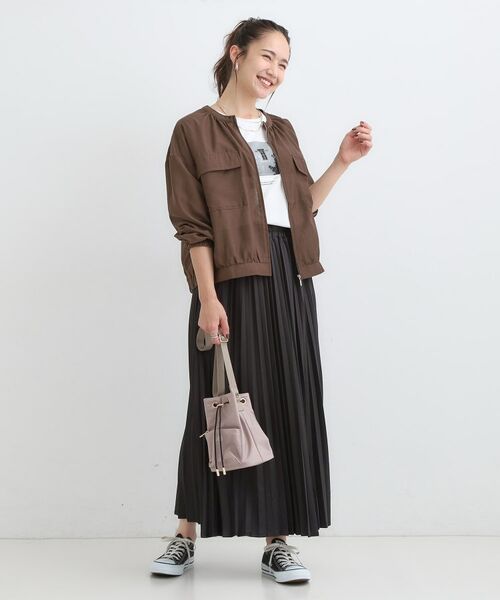 SHOO・LA・RUE / シューラルー レザーブルゾン・ジャケット | 【S-LL】寒暖差のある時期に 大人上品なシアーブルゾン | 詳細7