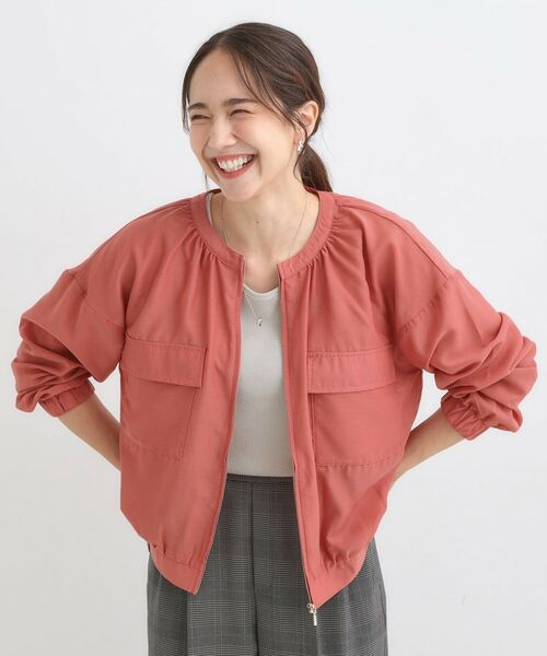 SHOO・LA・RUE / シューラルー レザーブルゾン・ジャケット | 【S-LL】寒暖差のある時期に 大人上品なシアーブルゾン | 詳細9