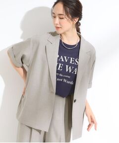 SHOO・LA・RUE / シューラルー テーラードジャケット | 【S-LL/セットアップ可/洗濯後しわになりにくい】5分袖テーラードジャケット