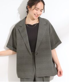 SHOO・LA・RUE / シューラルー テーラードジャケット | 【S-LL/セットアップ可/洗濯後しわになりにくい】5分袖テーラードジャケット