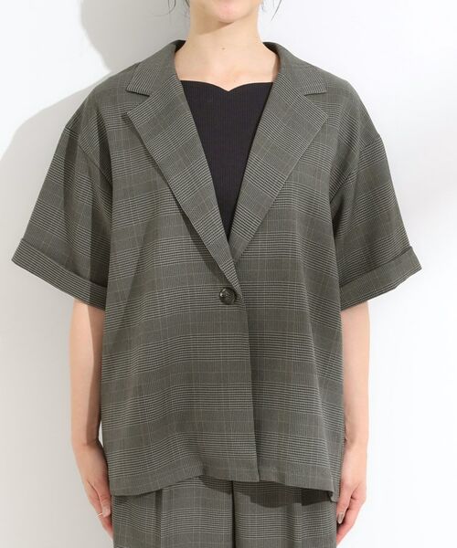 SHOO・LA・RUE / シューラルー テーラードジャケット | 【S-LL/セットアップ可/洗濯後しわになりにくい】5分袖テーラードジャケット | 詳細15