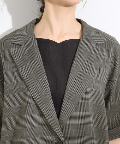 SHOO・LA・RUE / シューラルー テーラードジャケット | 【S-LL/セットアップ可/洗濯後しわになりにくい】5分袖テーラードジャケット | 詳細18