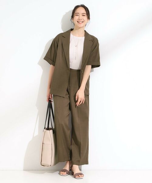 SHOO・LA・RUE / シューラルー テーラードジャケット | 【S-LL/セットアップ可/洗濯後しわになりにくい】5分袖テーラードジャケット | 詳細3