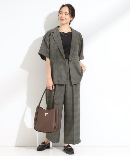 SHOO・LA・RUE / シューラルー テーラードジャケット | 【S-LL/セットアップ可/洗濯後しわになりにくい】5分袖テーラードジャケット | 詳細7