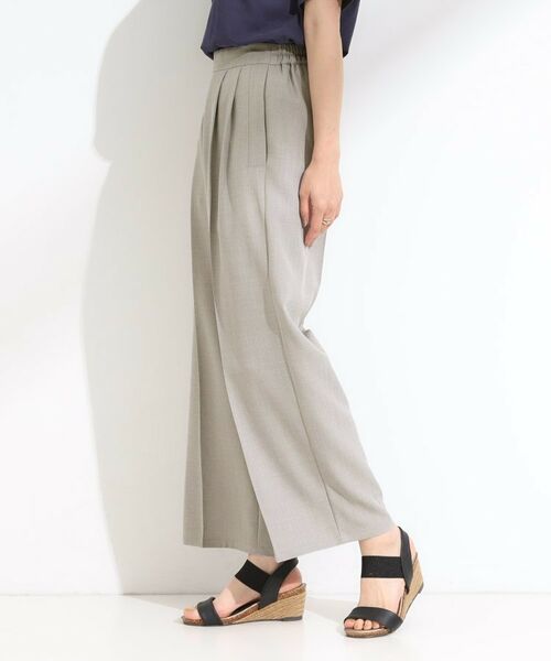 SHOO・LA・RUE / シューラルー パンツ | 【S-LL/セットアップ可/洗濯後しわになりにくい】きちんと見え タックワイドパンツ | 詳細1