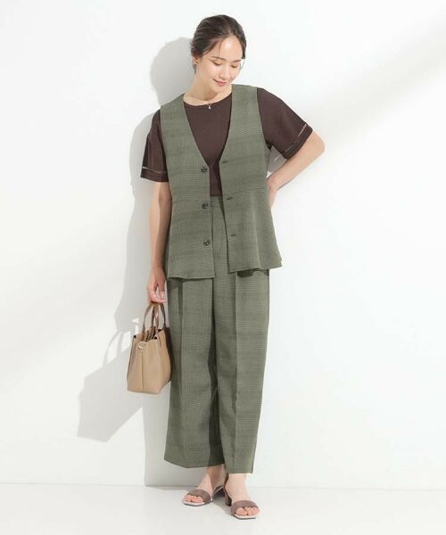 SHOO・LA・RUE / シューラルー パンツ | 【S-LL/セットアップ可/洗濯後しわになりにくい】きちんと見え タックワイドパンツ | 詳細17