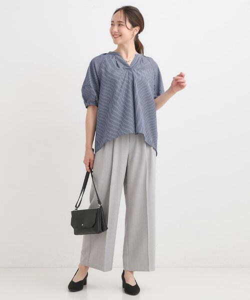 SHOO・LA・RUE / シューラルー パンツ | 【S-LL/セットアップ可/洗濯後しわになりにくい】きちんと見え タックワイドパンツ | 詳細27