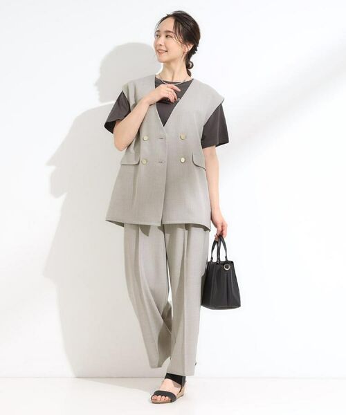 SHOO・LA・RUE / シューラルー パンツ | 【S-LL/セットアップ可/洗濯後しわになりにくい】きちんと見え タックワイドパンツ | 詳細3