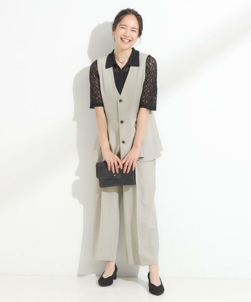 SHOO・LA・RUE / シューラルー パンツ | 【S-LL/セットアップ可/洗濯後しわになりにくい】きちんと見え タックワイドパンツ | 詳細4