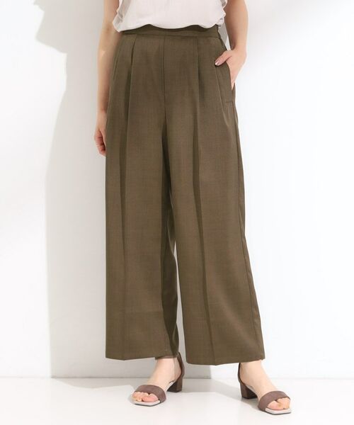 SHOO・LA・RUE / シューラルー パンツ | 【S-LL/セットアップ可/洗濯後しわになりにくい】きちんと見え タックワイドパンツ | 詳細6