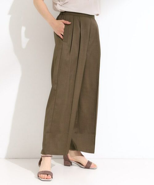 SHOO・LA・RUE / シューラルー パンツ | 【S-LL/セットアップ可/洗濯後しわになりにくい】きちんと見え タックワイドパンツ | 詳細7