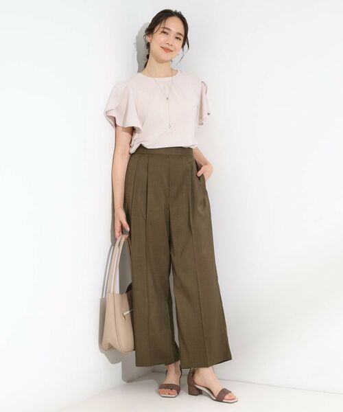 SHOO・LA・RUE / シューラルー パンツ | 【S-LL/セットアップ可/洗濯後しわになりにくい】きちんと見え タックワイドパンツ | 詳細8