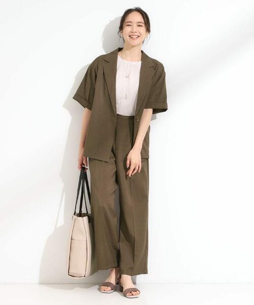 SHOO・LA・RUE / シューラルー パンツ | 【S-LL/セットアップ可/洗濯後しわになりにくい】きちんと見え タックワイドパンツ | 詳細9