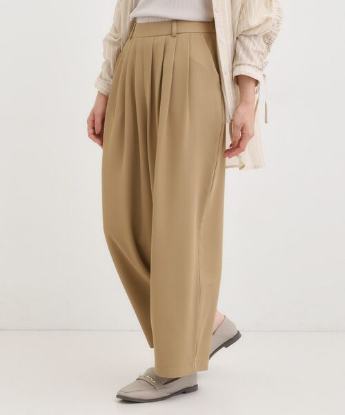 SHOO・LA・RUE / シューラルー パンツ | 【S-LL/ひんやり】腰まわりや太ももを自然にカバー タックワイドパンツ | 詳細6