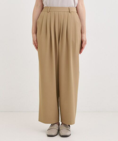SHOO・LA・RUE / シューラルー パンツ | 【S-LL/ひんやり】腰まわりや太ももを自然にカバー タックワイドパンツ | 詳細9